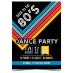 80S Party Invitation Vector Art, Icons, And Graphics For Free Download For Free Printable 80S Invitation Template