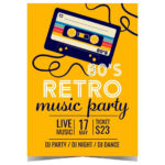 80S Party Invitation Vector Art, Icons, And Graphics For Free Download With Free Printable 80s Invitation Template