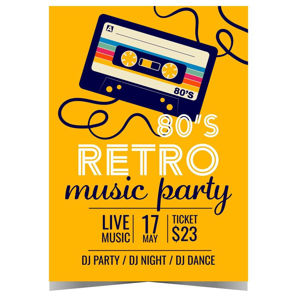 80S Party Invitation Vector Art, Icons, And Graphics For Free Download with Free Printable 80s Invitation Template