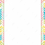 A Colorful Chevron Border With A White Letter And One Colored Line Intended For Free Printable Chevron Border Template