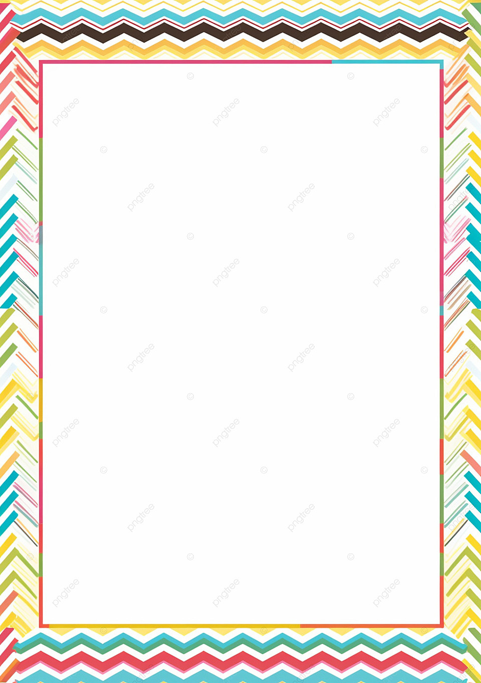 A Colorful Chevron Border With A White Letter And One Colored Line intended for Free Printable Chevron Border Template