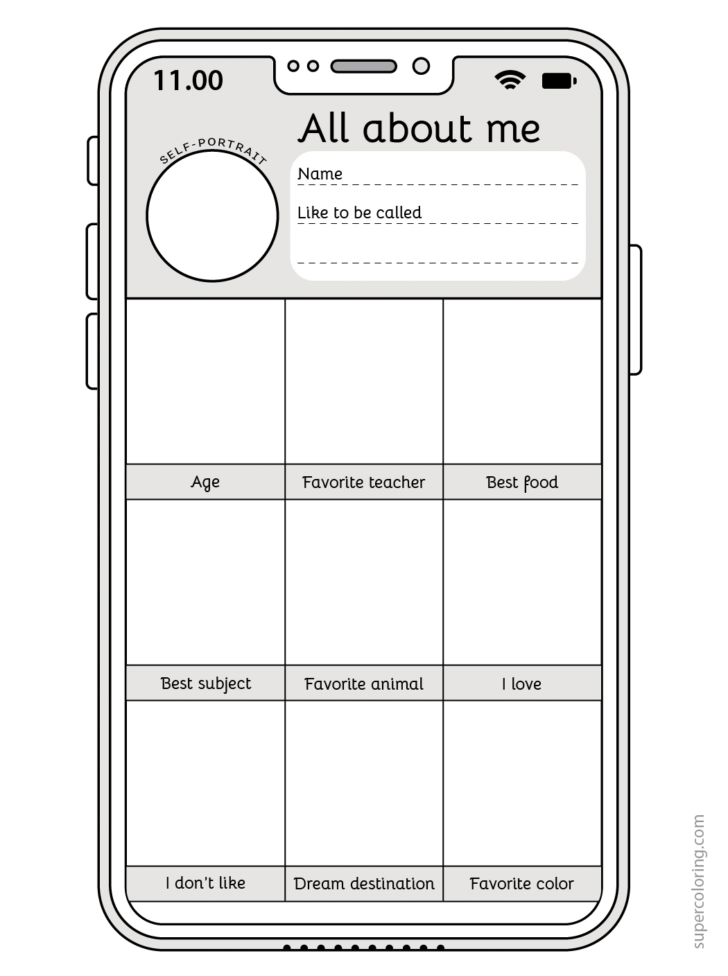 Free Printable Cell Phone Template