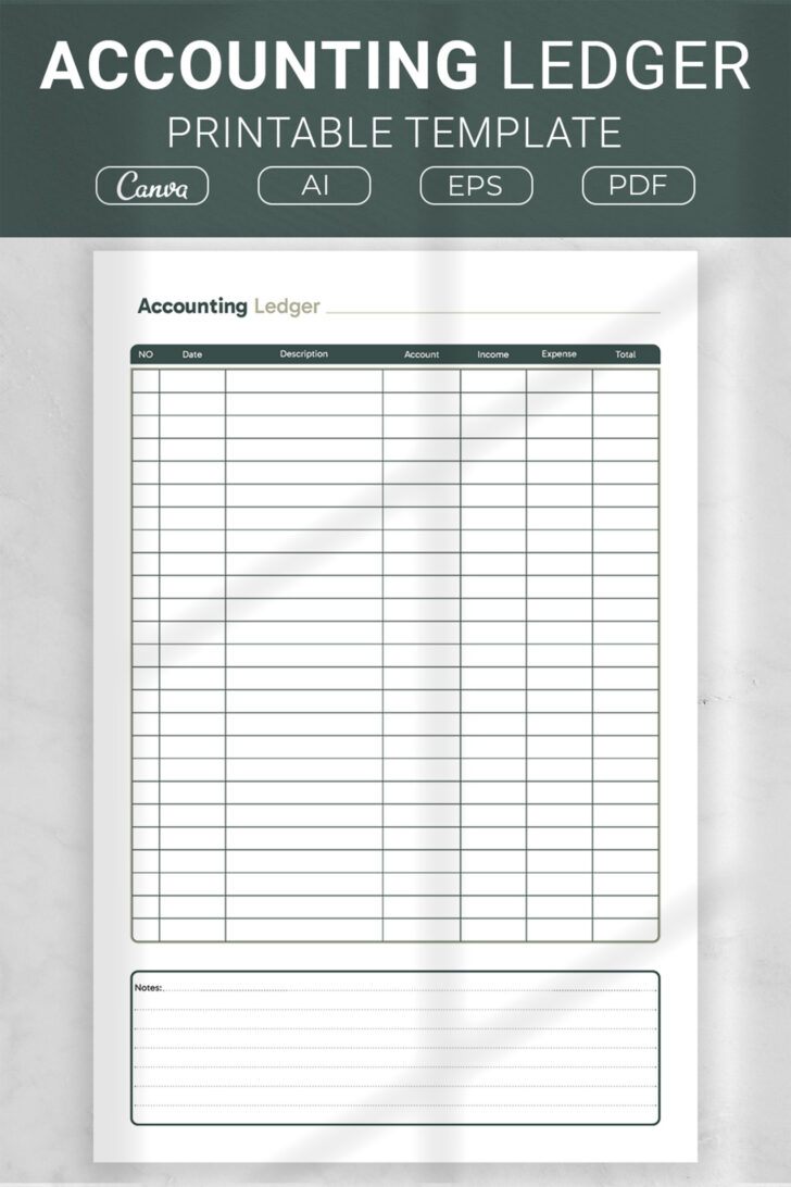 Free Printable Accounting Ledger Template