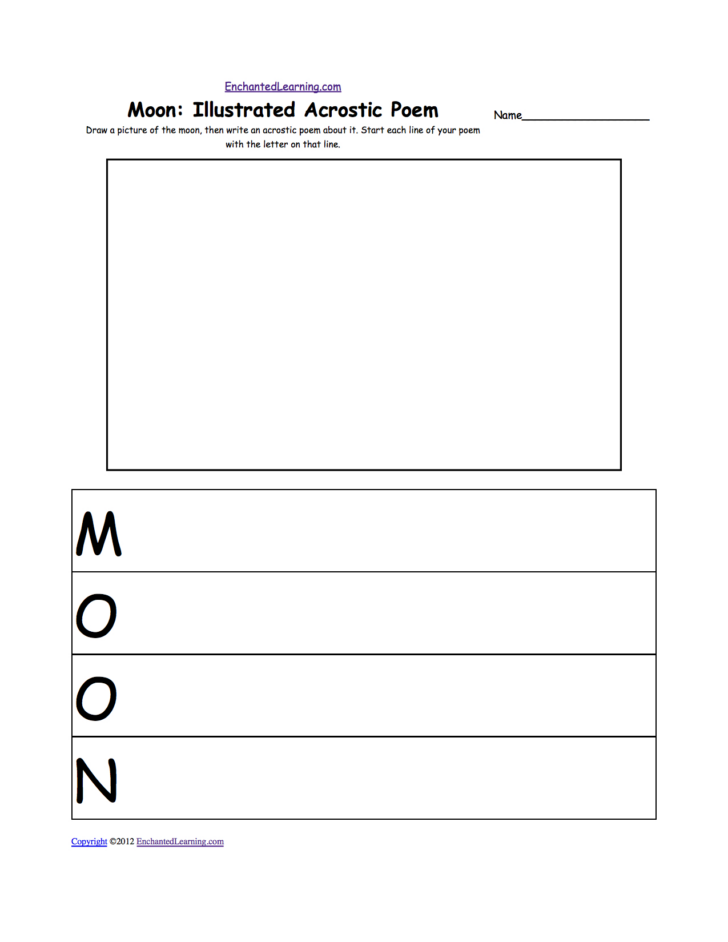 Free Printable Acrostic Poem Template