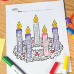 Advent Wreath Free Printable Coloring Page | Fun365 Pertaining To Free Printable Advent Wreath Template