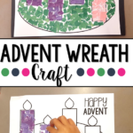 Advent Wreath Rip Art Craft | Sara J Creations Throughout Free Printable Advent Wreath Template