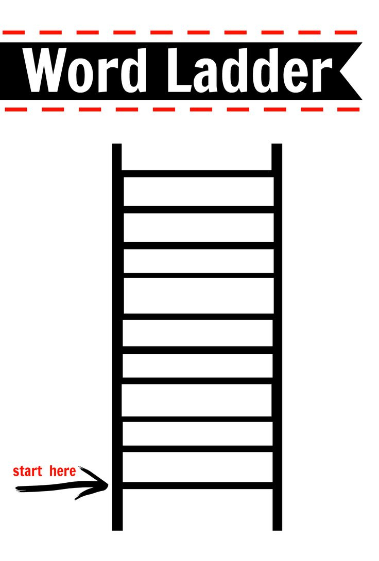 After School Activity - Word Ladders Printable { Free } within Free Printable Blank Ladder Template