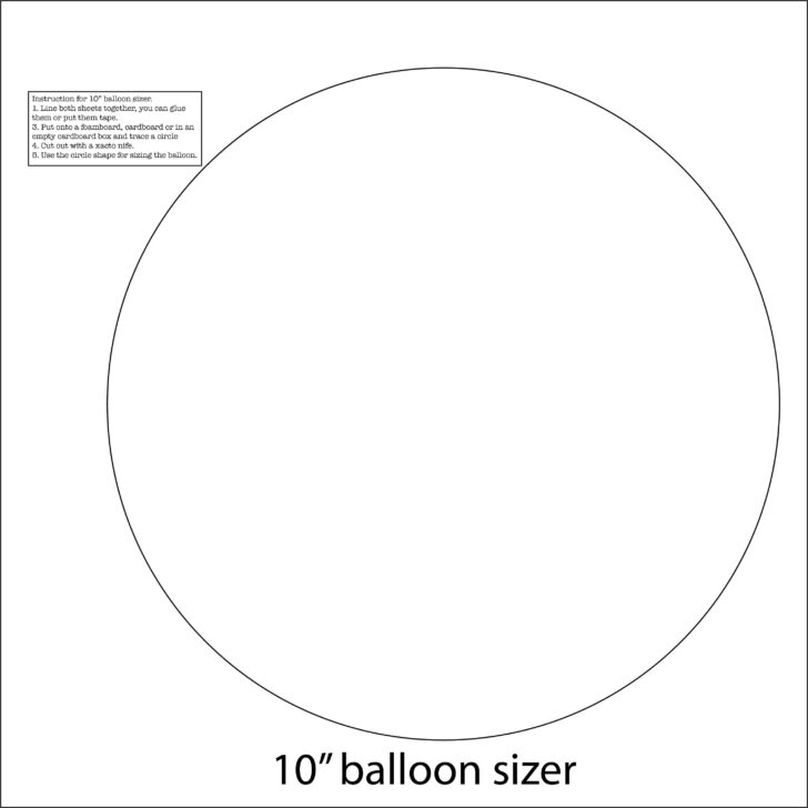 Free Printable Balloon Sizer Template