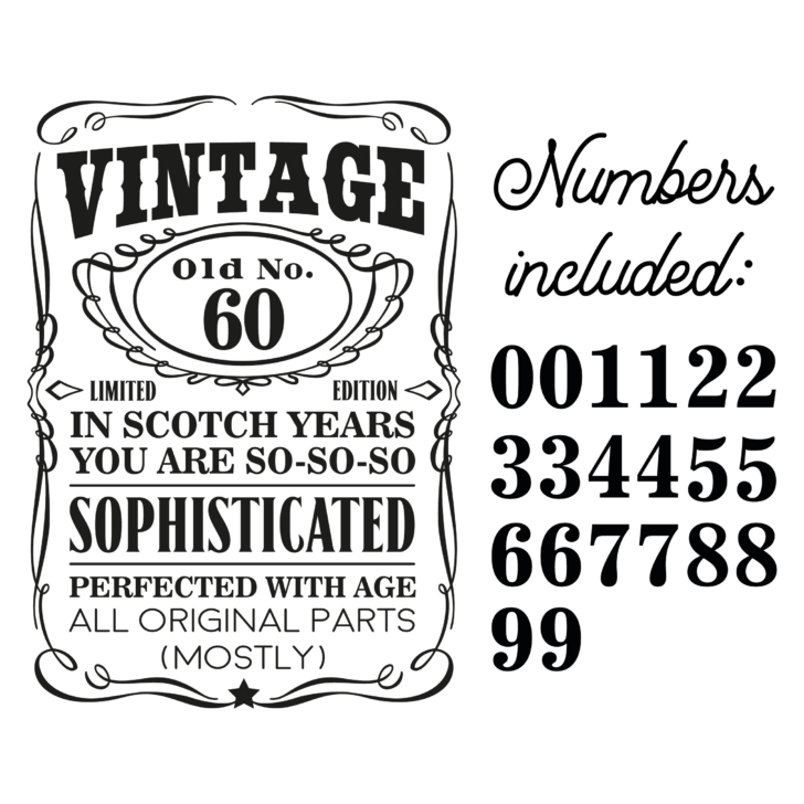 Free Printable Aged to Perfection Template