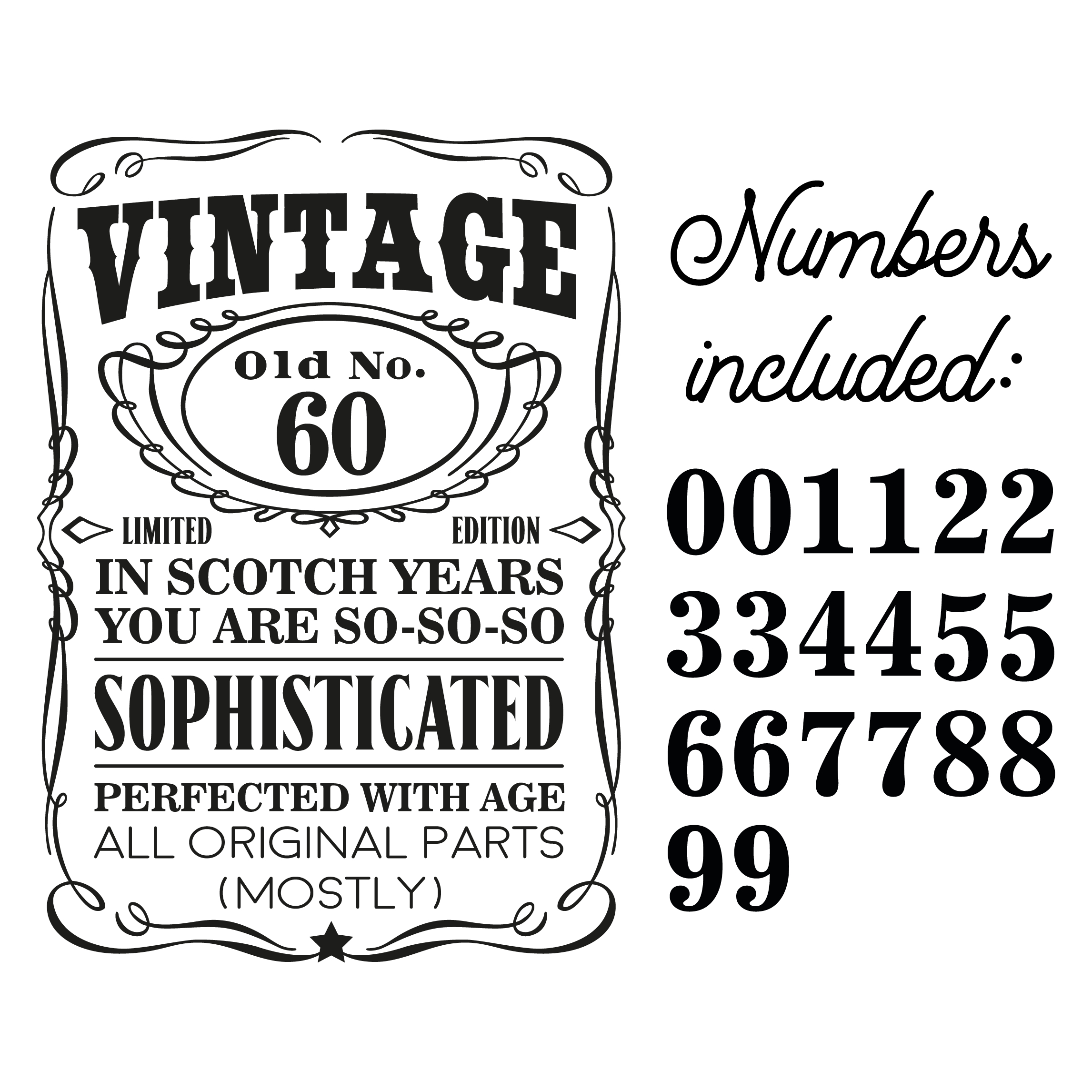 Aged To Perfection for Free Printable Aged To Perfection Template