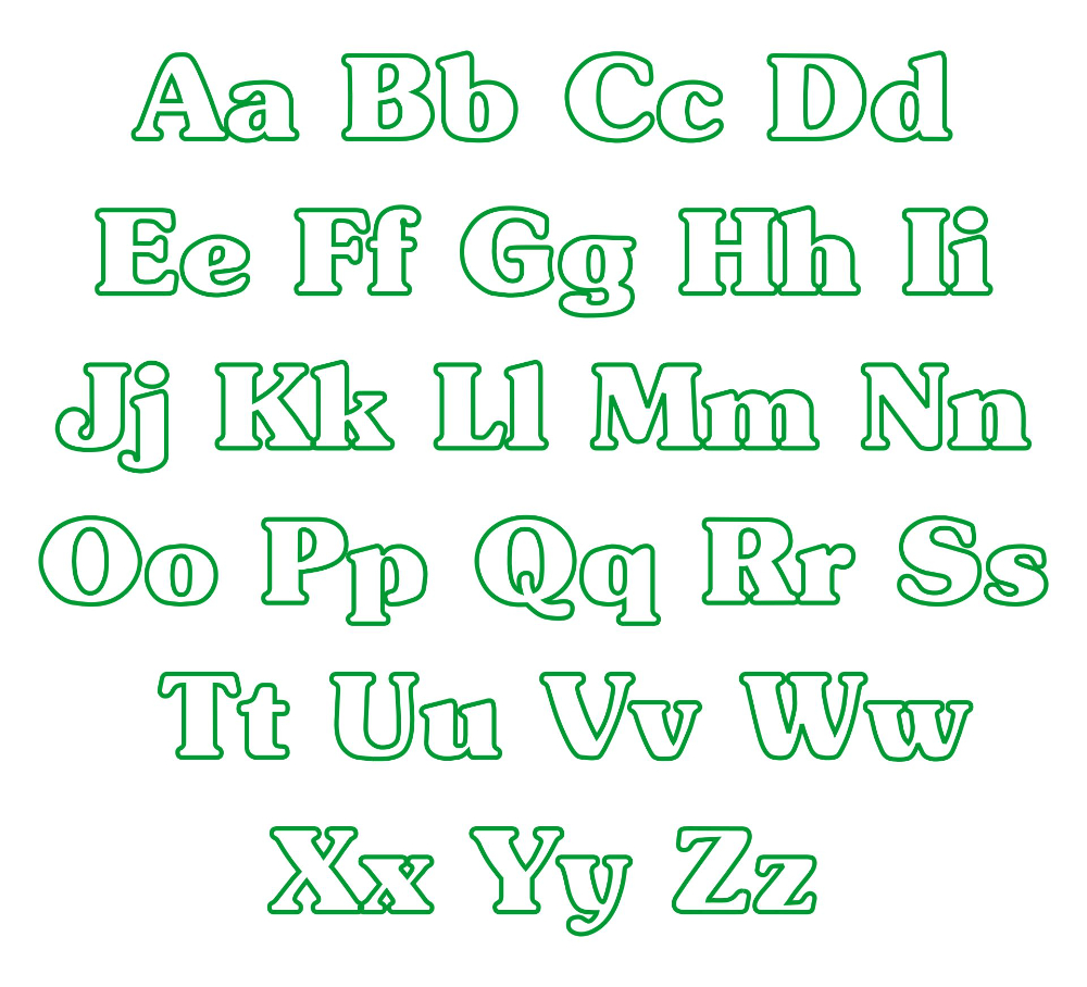 Alphabet Applique Patterns - 10 Free Pdf Printables | Printablee for Free Printable Alphabet Template For Applique