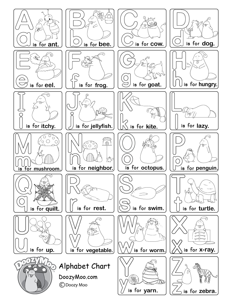 Alphabet Worksheets (Free Printables) - Doozy Moo for Free Printable Alphabet Template For Preschoolers