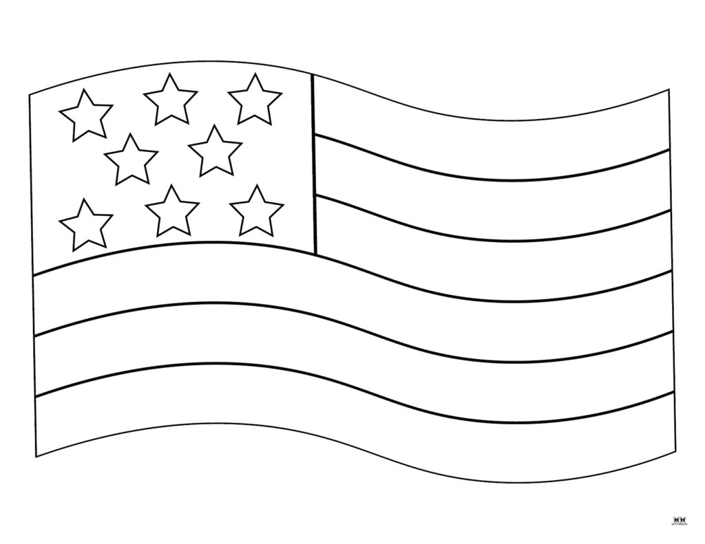 American Flag Coloring Pages &amp;amp; Templates - 20 Free Pages | Printabulls inside Free Printable American Flag Template