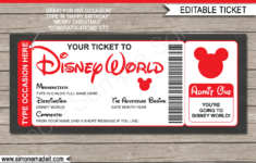 Any Occasion Surprise Trip To Disney World – Colors for Free Printable Disney Surprise Letter Template