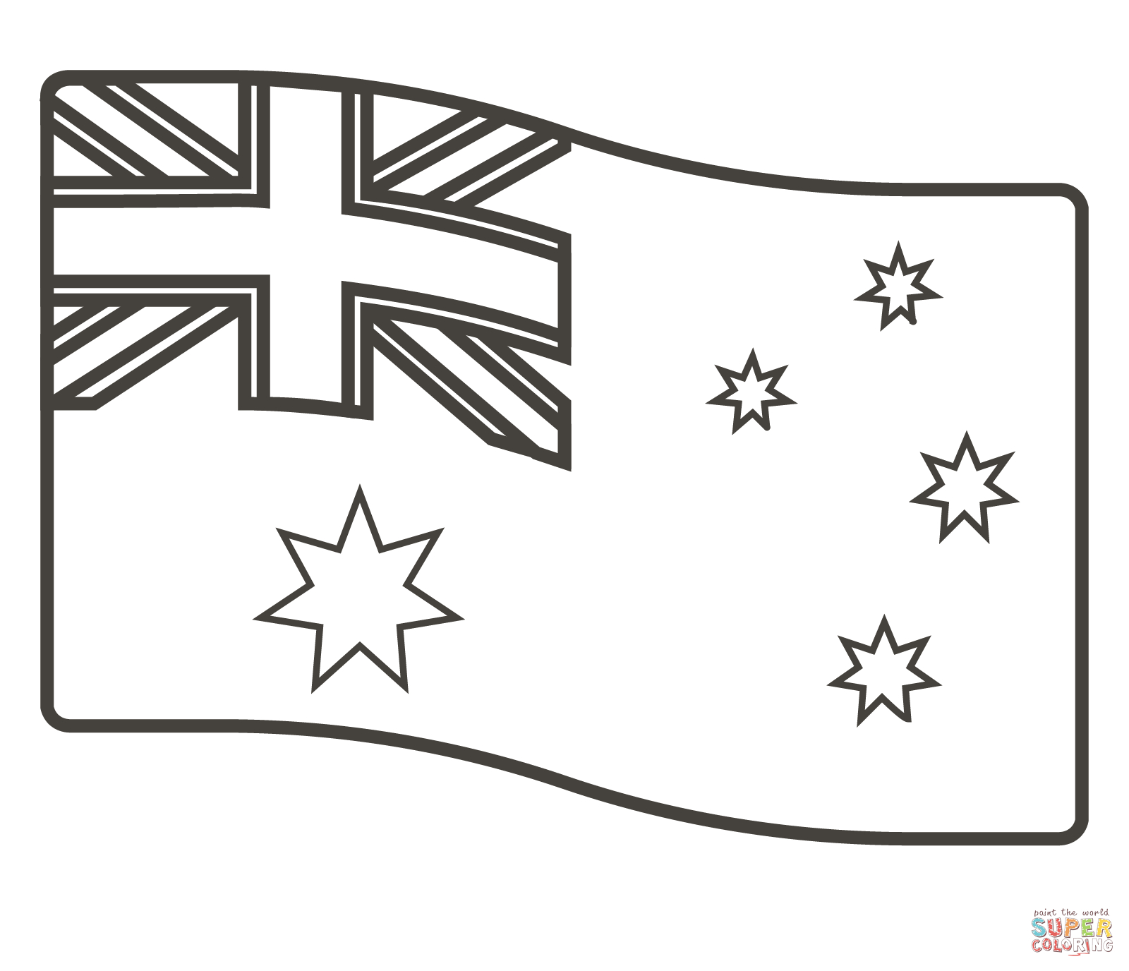 Australia Flag Coloring Page | Free Printable Coloring Pages within Free Printable Australian Flag Template