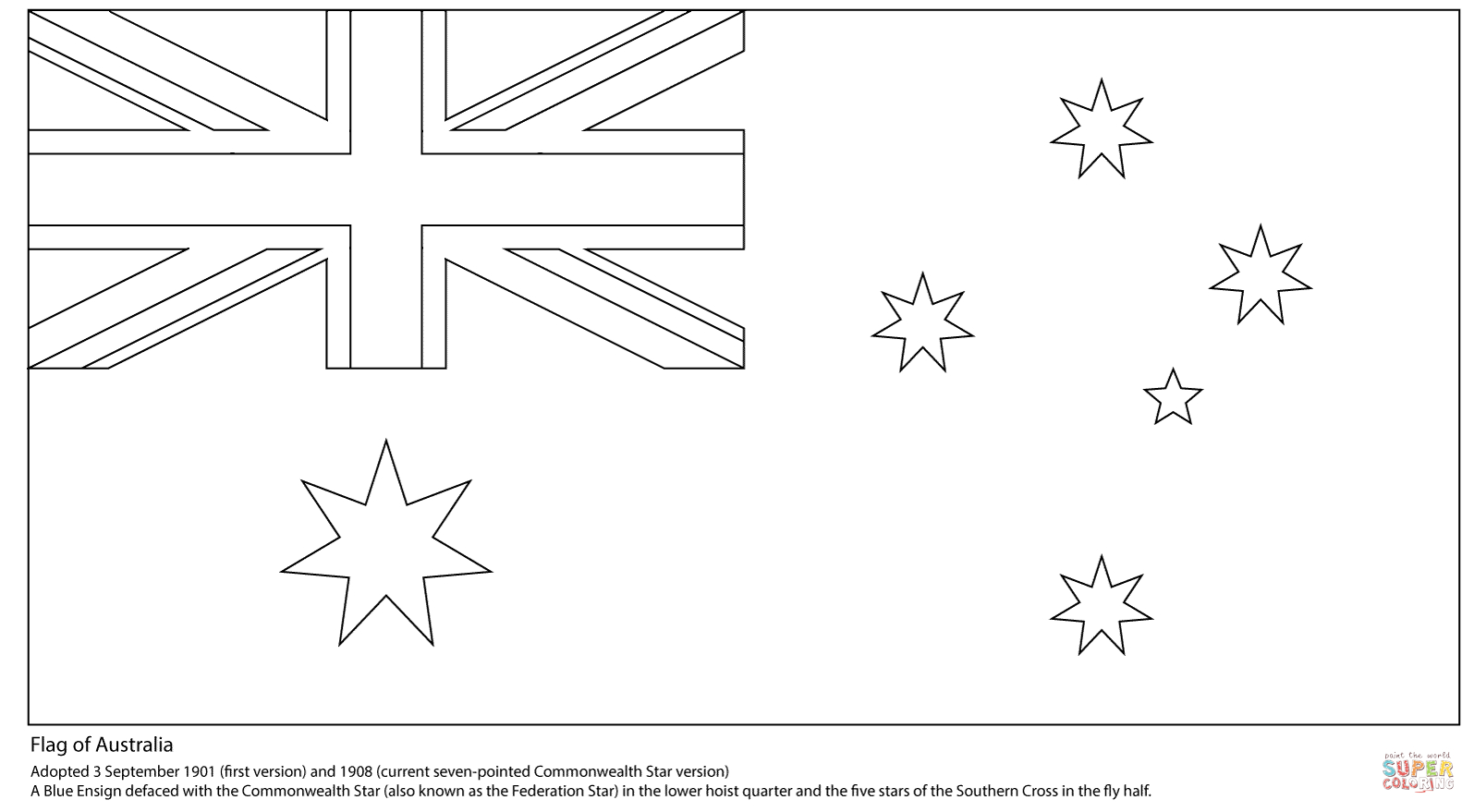 Australian Flag Coloring Page | Free Printable Coloring Pages throughout Free Printable Australian Flag Template