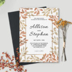 Autumn Wreath Wedding Invitation Template   Free Download Regarding Free Printable Fall Wedding Invitation Template