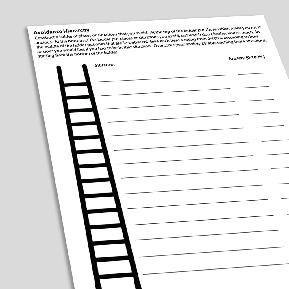 Avoidance Hierarchy (Archived) with Free Printable Fear Ladder Template