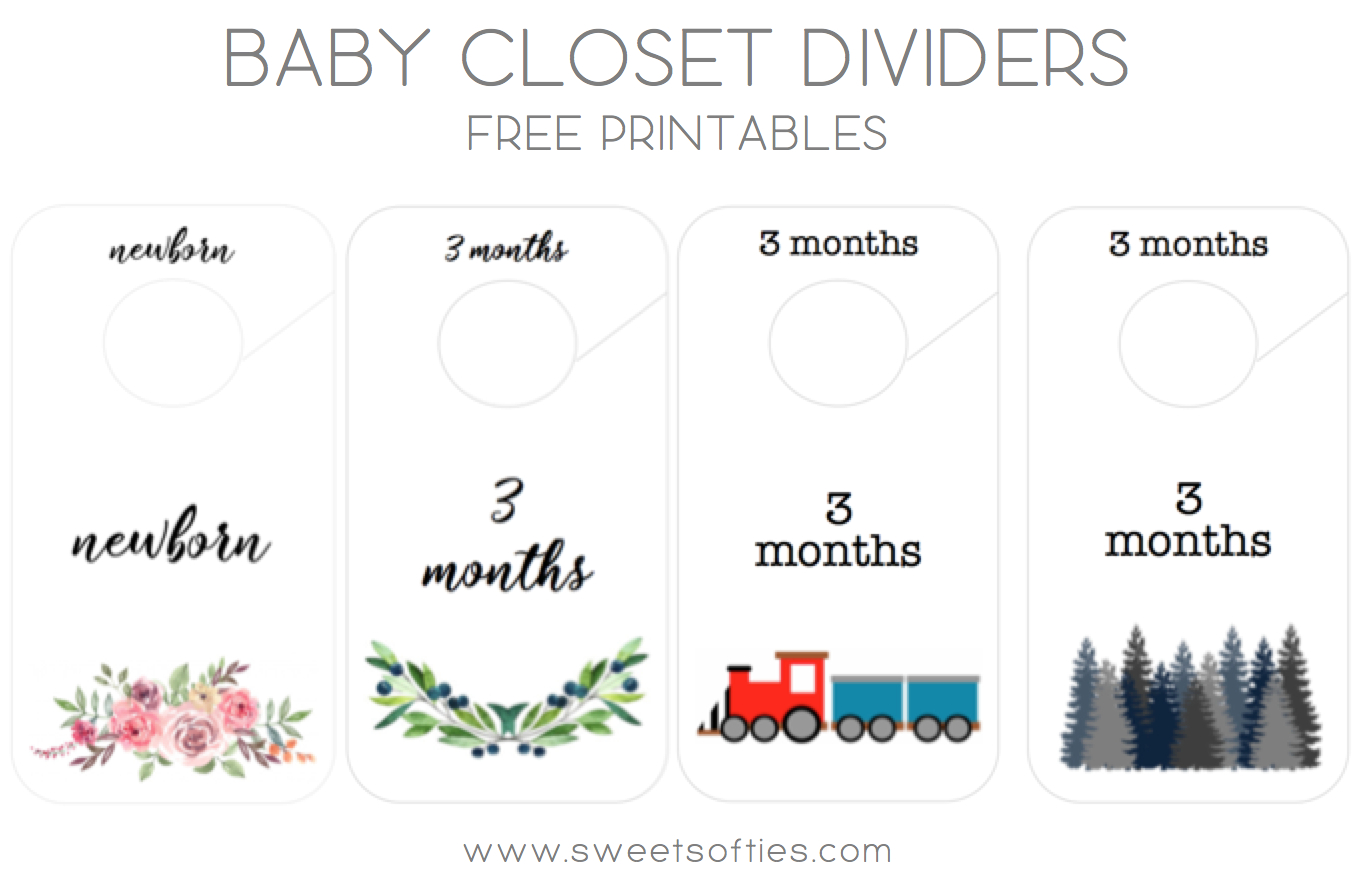 Baby Closet Dividers (Free Printables!) - Sweet Softies inside Free Printable Closet Divider Template