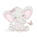 Baby Elephant Vector Art, Icons, And Graphics For Free Download Throughout Free Printable Baby Elephant Template