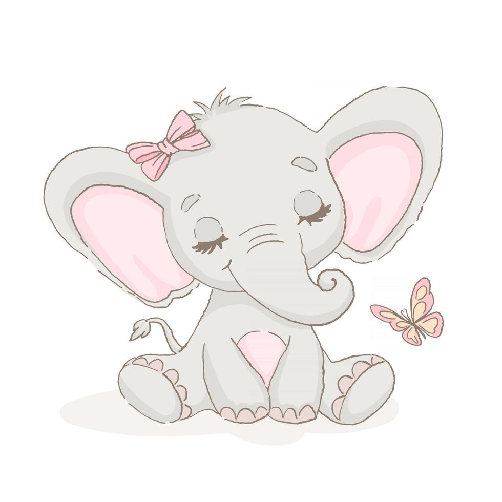 Baby Elephant Vector Art, Icons, And Graphics For Free Download throughout Free Printable Baby Elephant Template