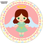 Baby Girl Baptism: Free Printable Cupcakes Wrappers And Toppers Inside Free Printable Christening Cupcake Topper Template