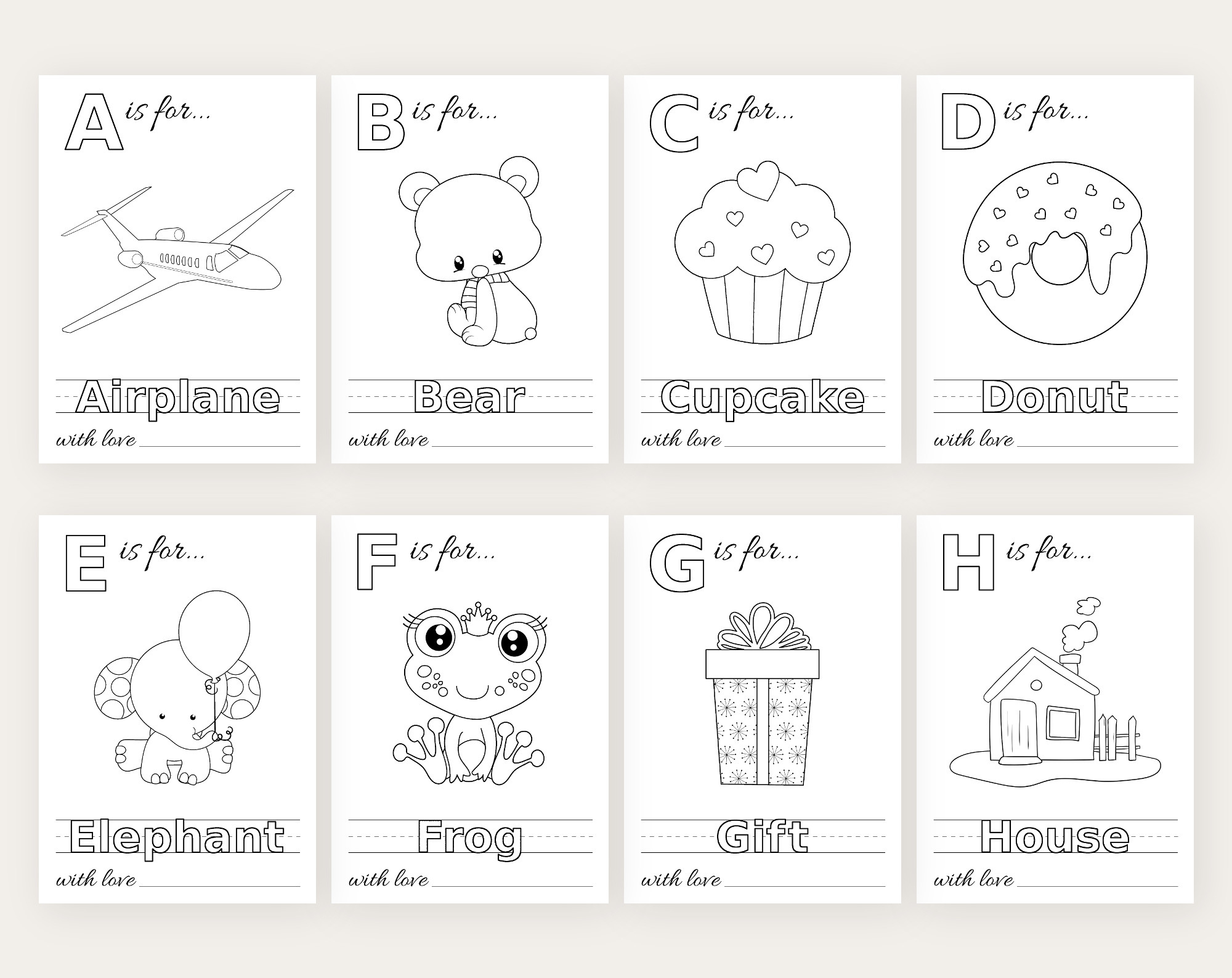 Baby&amp;#039;S First Abc Book - Coloring Pages - Baby Shower Activity regarding Free Printable ABC Book Template