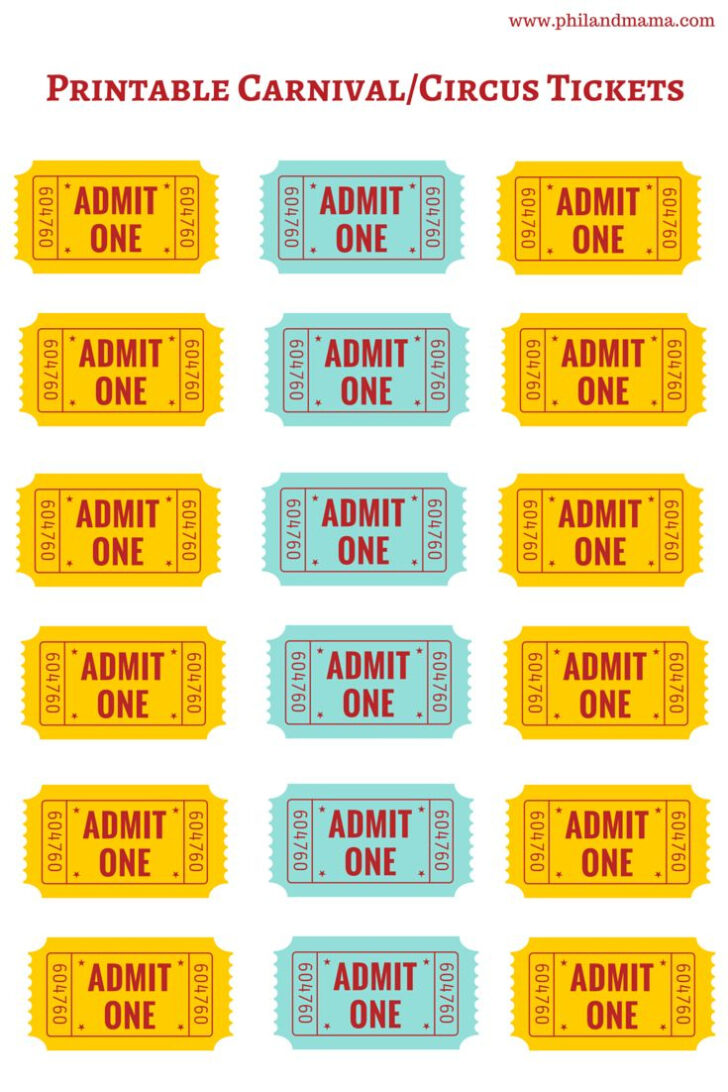 Free Printable Circus Ticket Template