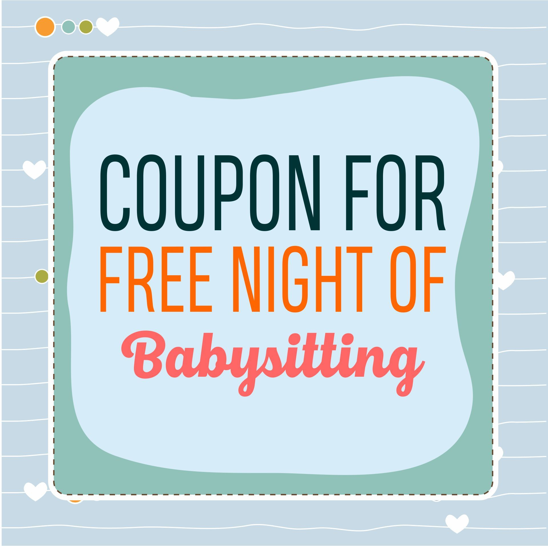 Babysitting Voucher Template - 10 Free Pdf Printables | Printablee within Free Printable Babysitting Coupon Template