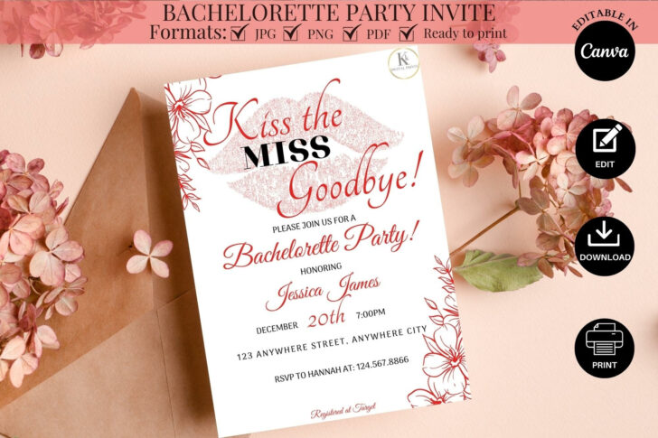 Free Printable Bachelorette Party Invitations Template
