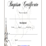 Baptism Certificate   Fill Online, Printable, Fillable, Blank In Free Printable Baptism Certificates Template