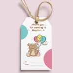 Baptism Thank You Tag Template In Psd, Word, Illustrator, Pages In Free Printable Baptism Favor Tags Template
