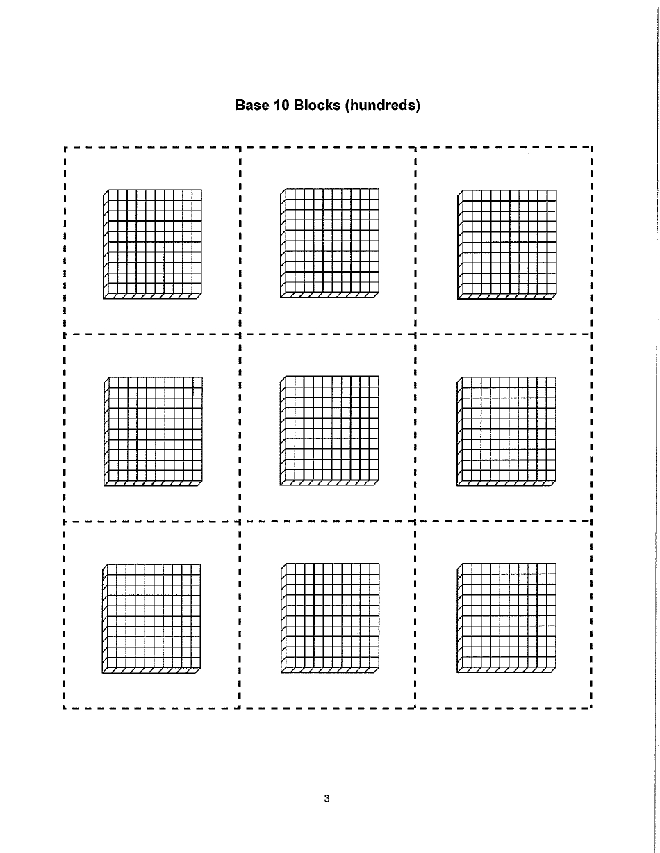 Base 10 Blocks (Hundreds) Template Download Printable Pdf regarding Free Printable Base Ten Blocks Template