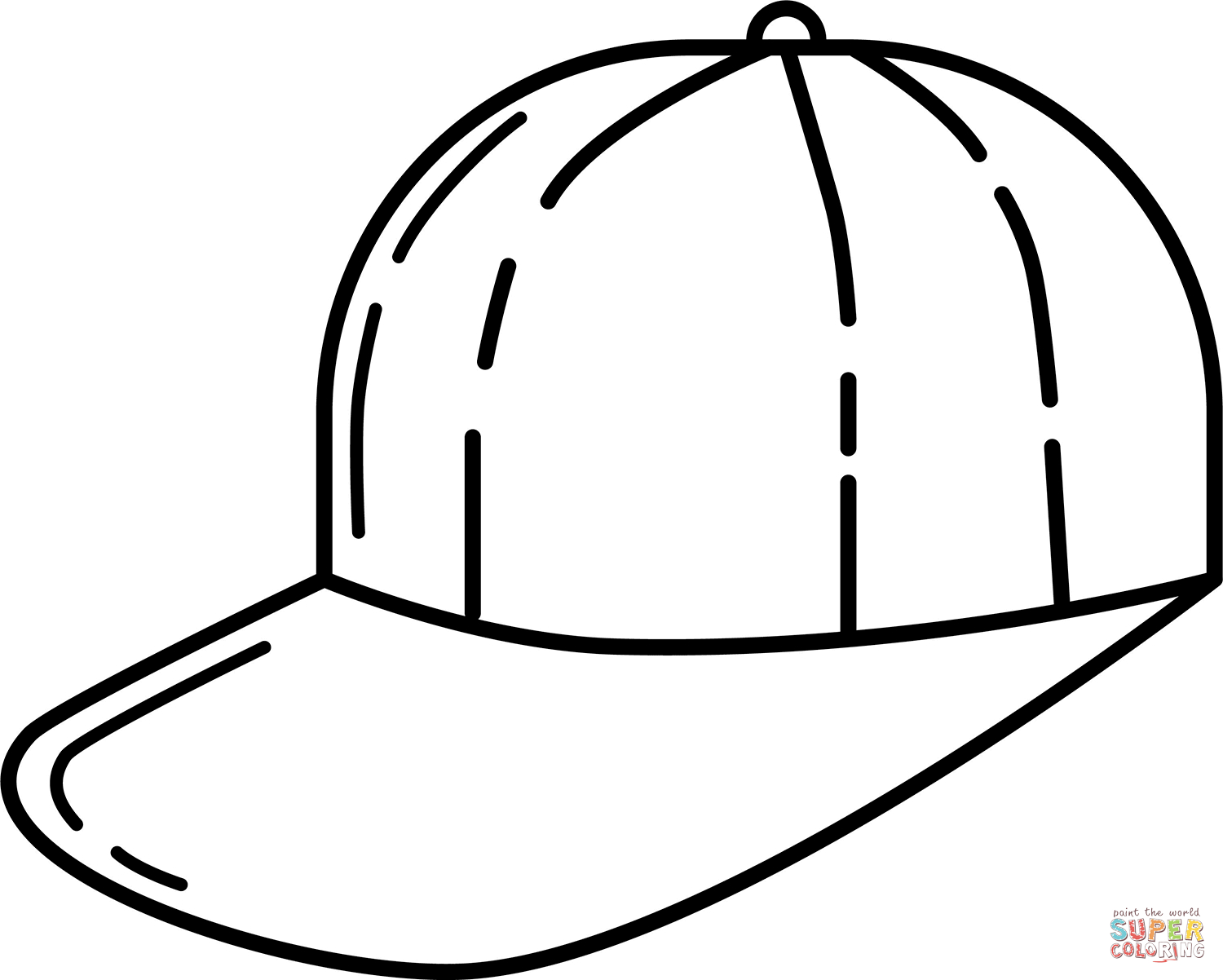 Baseball Hat Coloring Page | Free Printable Coloring Pages in Free Printable Baseball Hat Template