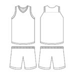 Basketball Jersey Mockup Vector Line Art 19507199 Vector Art At For Free Printable Basketball Jersey Template