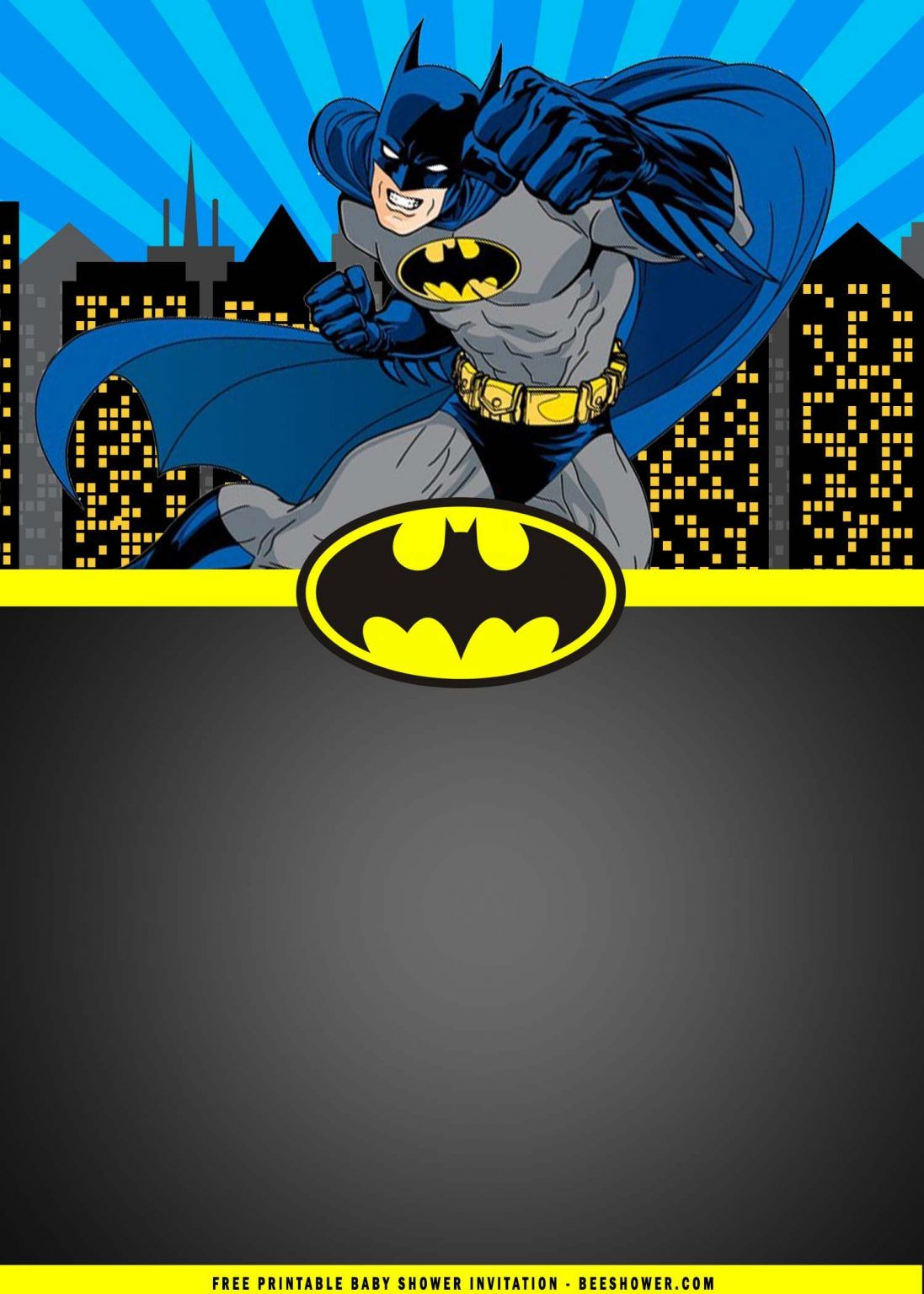 Batman Birthday Invitations Free with regard to Free Printable Batman Invitation Template