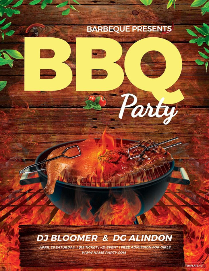 Free Printable BBQ Flyer Template