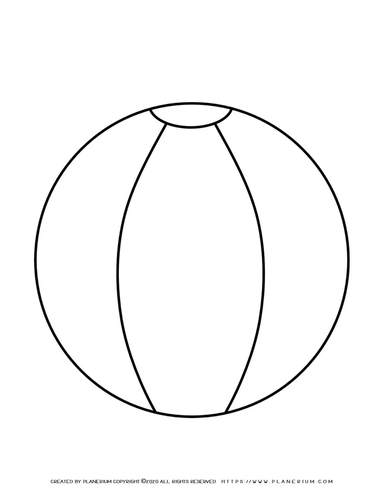 Beachball - Free Printable Template | Planerium regarding Free Printable Beach Ball Template