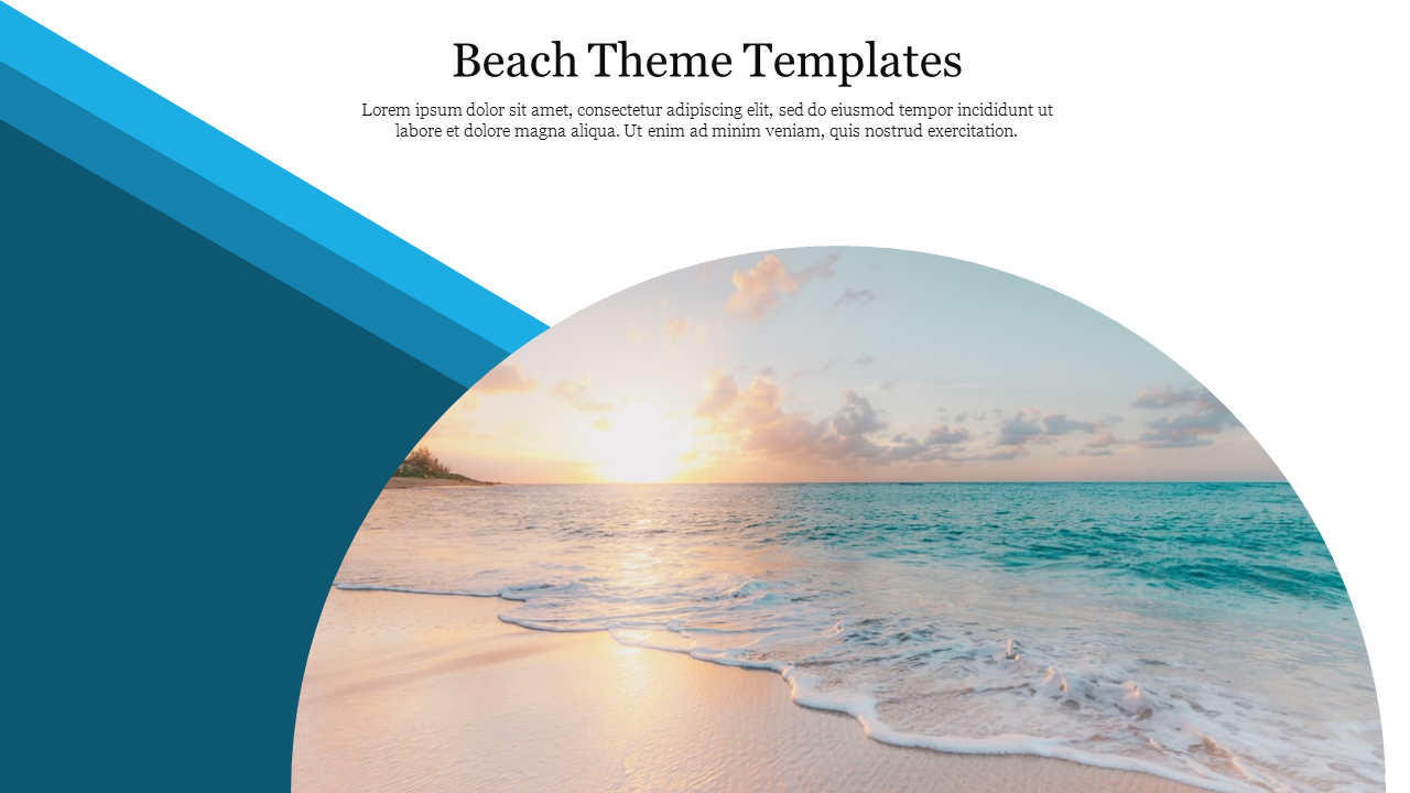 Beautiful Powerpoint Beach Theme Templates For Presentation pertaining to Free Printable Beach Theme Template
