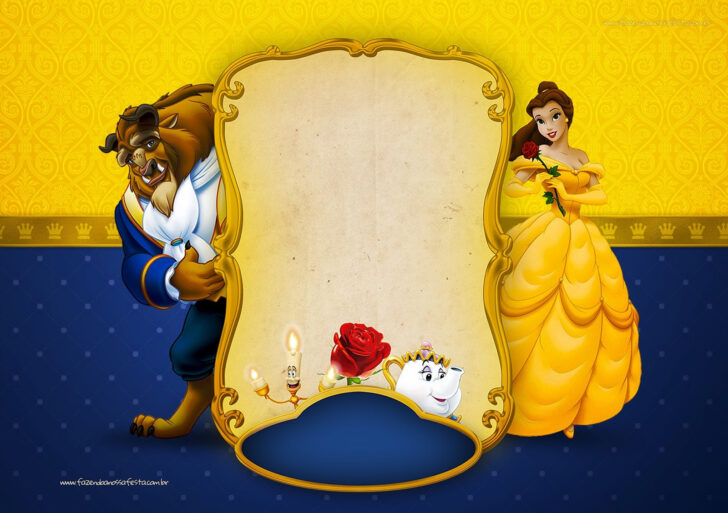 Free Printable Beauty And the Beast Invitation Template