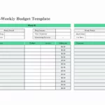 Bi Weekly Budget Template Excel: Free Templates Included With Free Printable Bi Weekly Budget Template