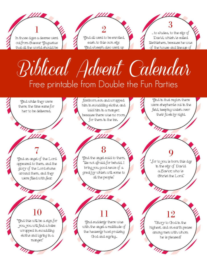 Free Printable Advent Calendar Template