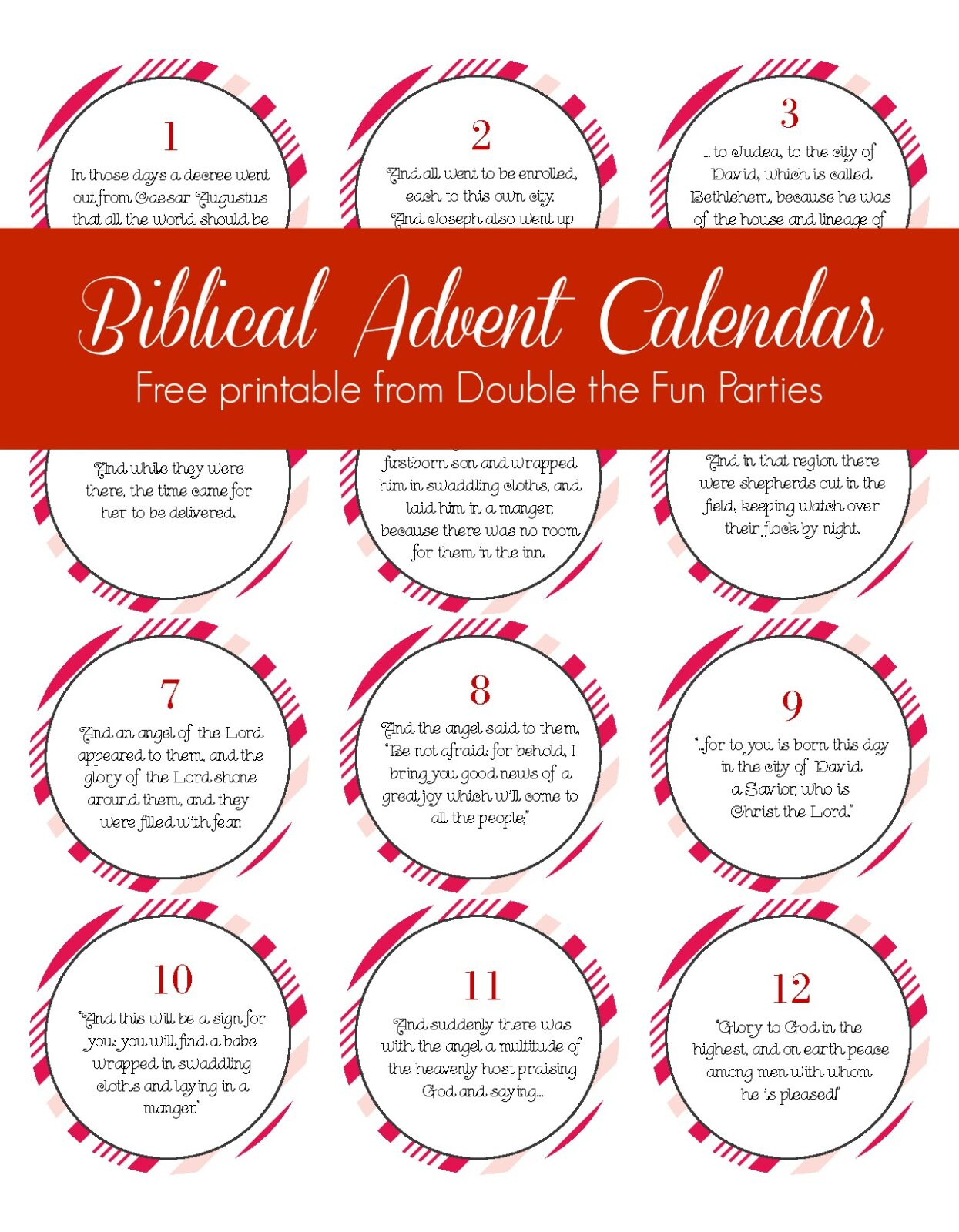 Biblical Advent Calendar Free Printable - The Party Teacher with regard to Free Printable Advent Calendar Template