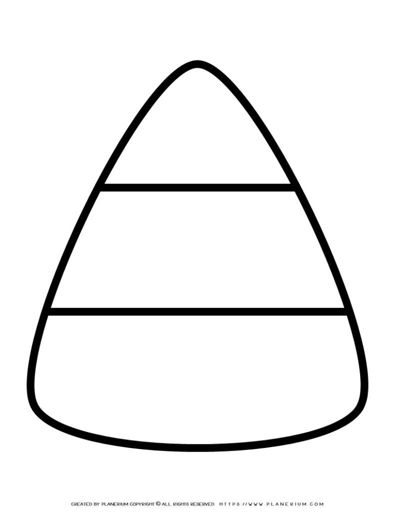 Big Candy Corn Template - Printable For Coloring &amp;amp; Crafts throughout Free Printable Candy Corn Template