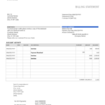 Billing Template | Free Download With Free Printable Billing Statement Template