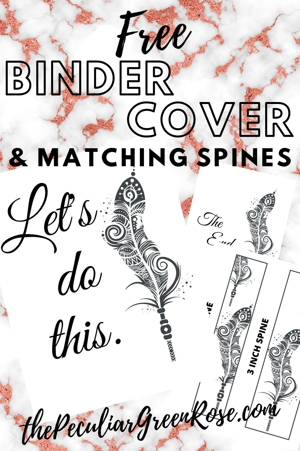 Binder Cover And Spine Templates - The Peculiar Green Rose with regard to Free Printable Binder Spine Template