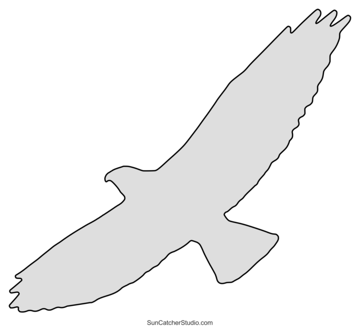 Free Printable Flying Bird Template