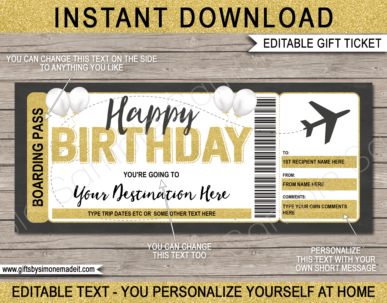 Birthday Boarding Pass Template inside Free Printable Boarding Pass Template For Gift