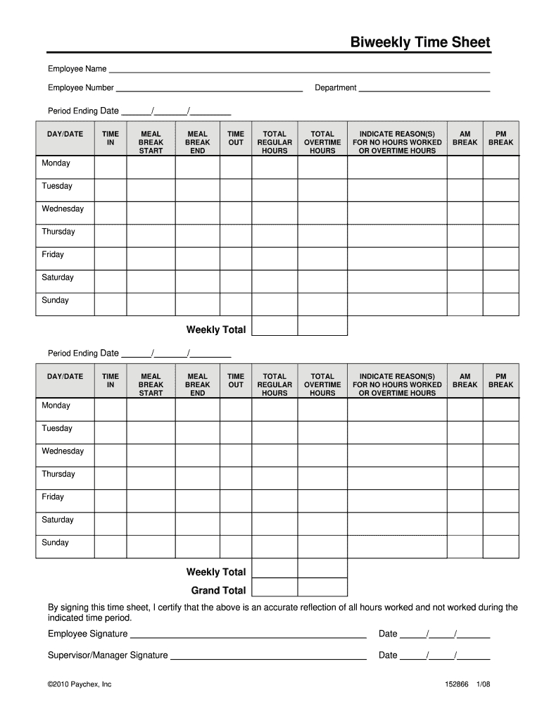 Biweekly Timesheet Template - Fill Online, Printable, Fillable regarding Free Printable Biweekly Timesheet Template