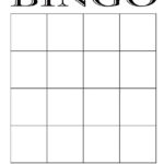 Blank Bingo 4X4   Coolest Free Printables Intended For Free Printable Bingo Template Blank